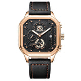 Relógio Masculino Premium Lion Gold – Pulseira de Couro Legítimo