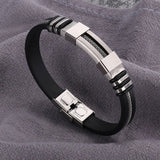 Pulseira Masculina Premium Cyber Mesh – Silicone e Aço Inoxidável