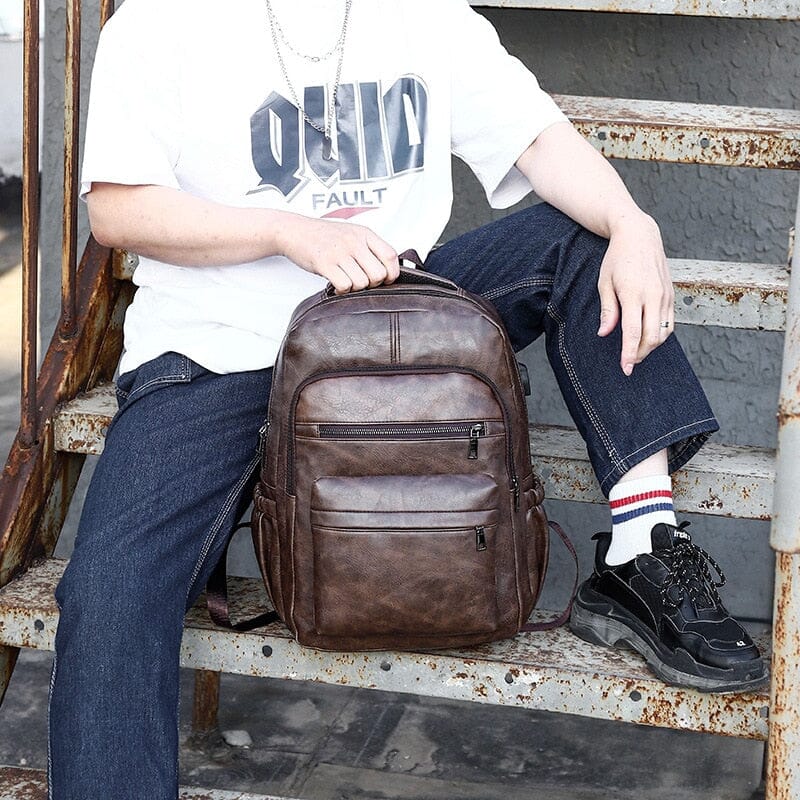Mochila de Couro Masculina Logan-usedleon Usedleon