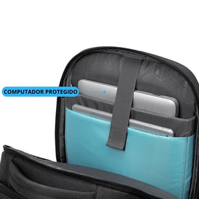 Mochila Executiva Michigan - Notebook 17`, Impermeável e Porta USB