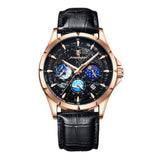 Pulseira de Couro e Fundo Preto