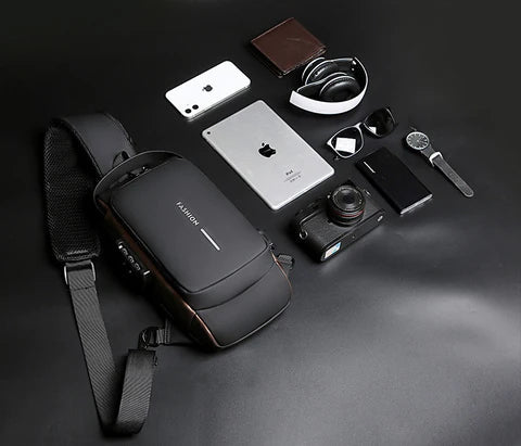 Bolsa de Ombro Antifurto com Carregamento USB Usedleon