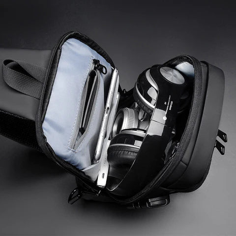 Bolsa de Ombro Antifurto com Carregamento USB Usedleon