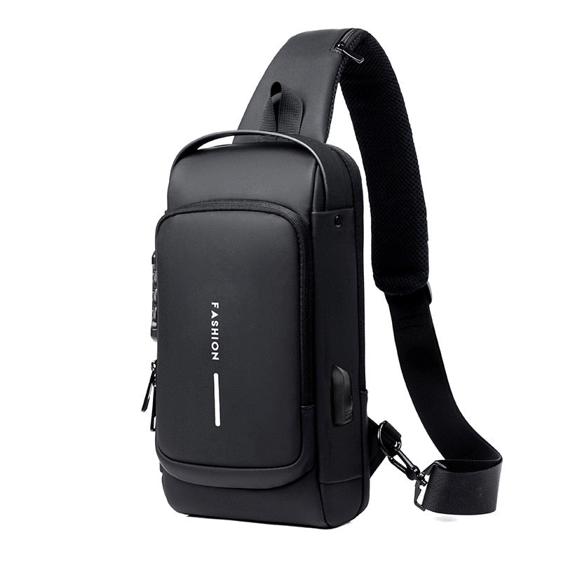 Bolsa de Ombro Antifurto com Carregamento USB Usedleon