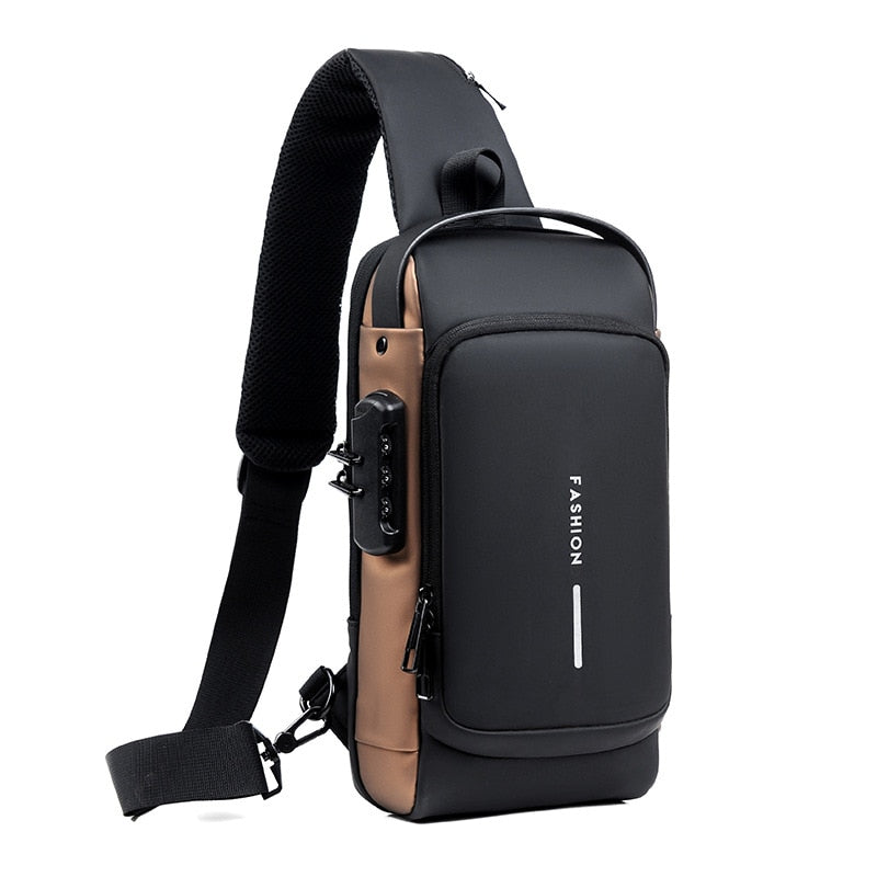 Bolsa de Ombro Antifurto com Carregamento USB Usedleon