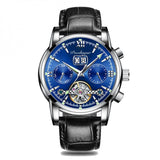 Pulseira de Couro e Fundo Azul