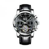 Pulseira de Couro e Fundo Preto