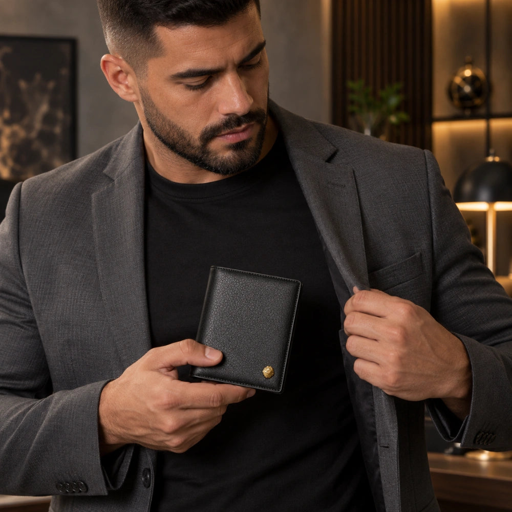 Carteira Masculina Lion Executive com Porta-Cartões Usedleon