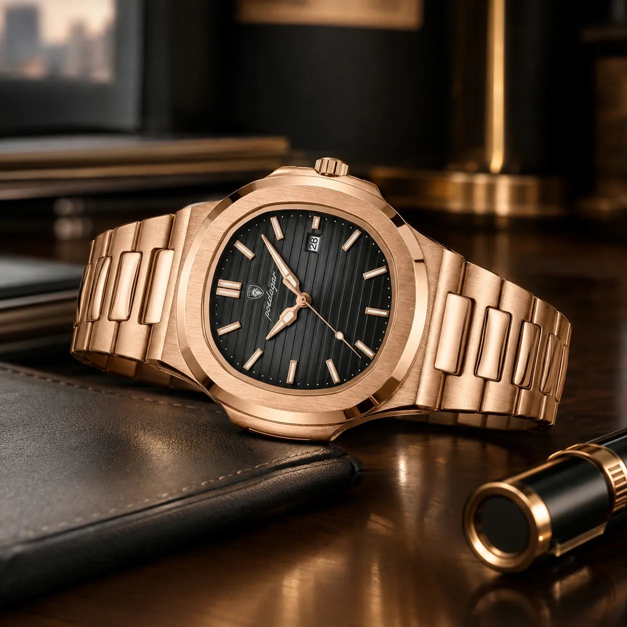 Relógio masculino Golden deluxe Usedleon