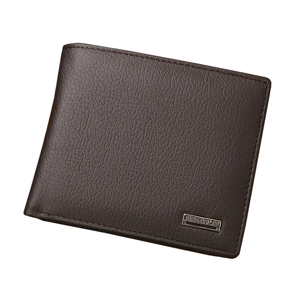 Classic Short Genuine Leather Men Wallets Fashion Coin Pocket Card Holder Men Purse Simple Quality Male Wallets Usedleon