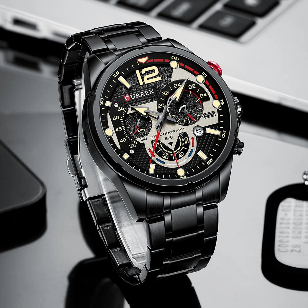 Relógio curren Chronograph- usedleon Usedleon