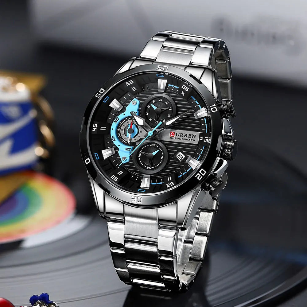 Relógio curren Chronograph -usedleon Usedleon