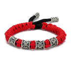 Norse Runes Beads Bracelet Men Vikings Accessories Braided Survival Paracord Rope Wristband Handmade Outdoor Amulet Bangle homme Usedleon