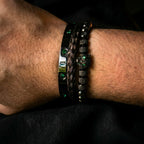 Kit 3 Pulseiras Masculinas Premium Imperial Emeralda Usedleon