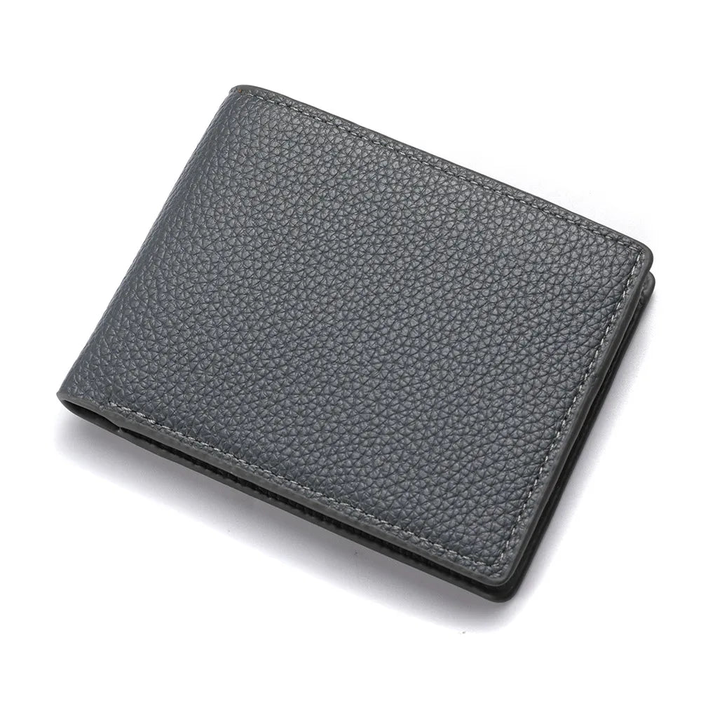 2025 New Wallet Men Short Dollar Clip Zipper Simple Soft Leather Lightweight Usedleon