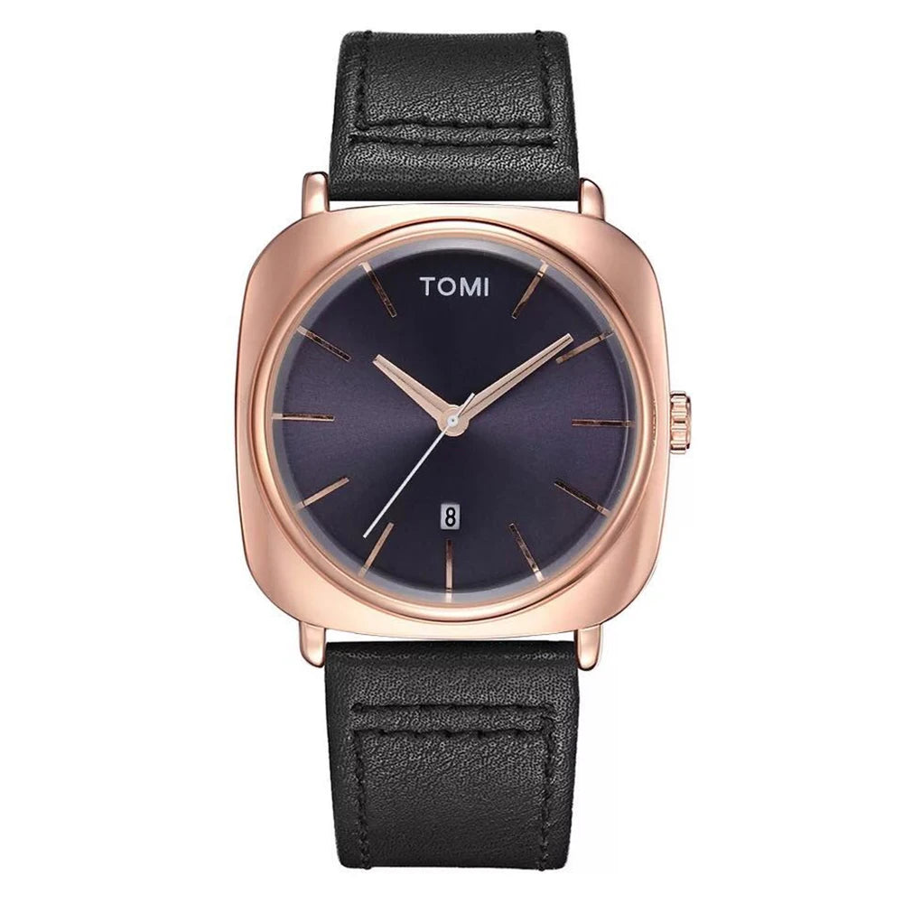 TOMI Men's Fashion Business Design Watch Square Small Disc Watch High Quality Minimalist Design Elegant Men's Watch Quartz Watch Usedleon