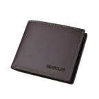 Pu Leather Men Short Wallet Thin Style Folding Young Men Credit Card Holder Wallet Usedleon