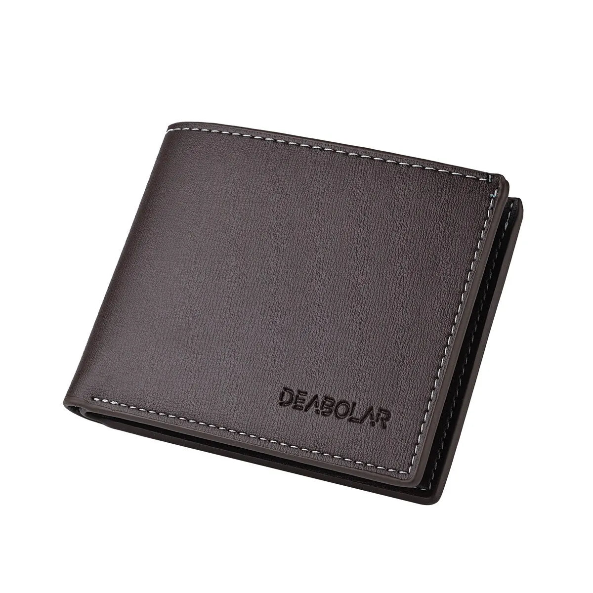 Pu Leather Men Short Wallet Thin Style Folding Young Men Credit Card Holder Wallet Usedleon