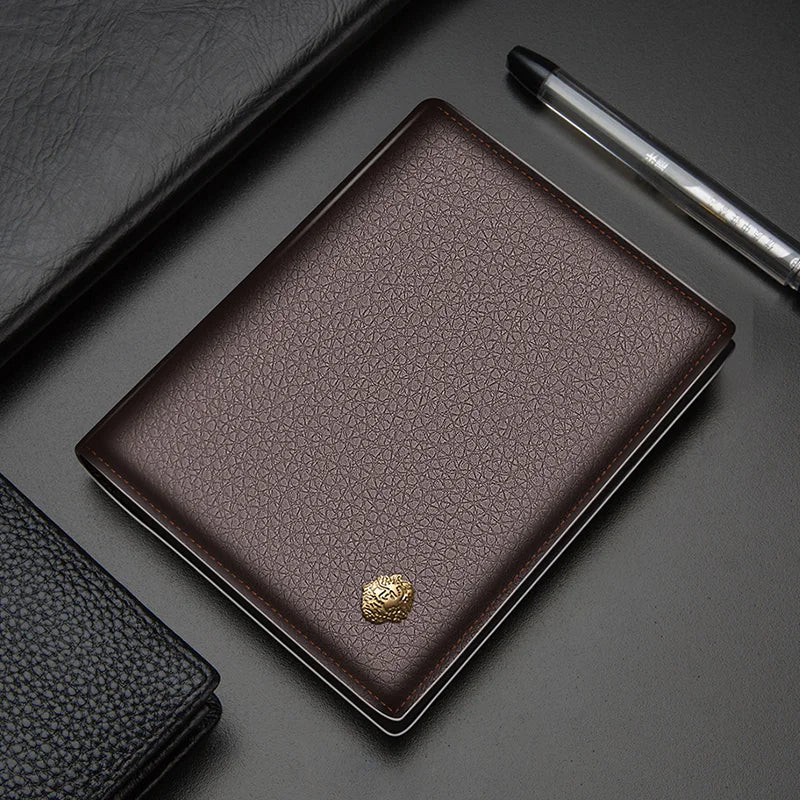 LAORENTOU Men Genuine Leather Wallet Small Card Holder Wallet Gift for Husband, Boyfriend Usedleon