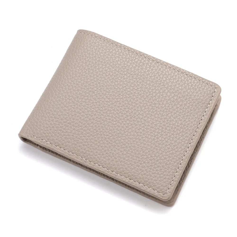 2025 New Wallet Men Short Dollar Clip Zipper Simple Soft Leather Lightweight Usedleon