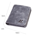 New Men Wallets Credit Card/ID Holder Vintage Brand Male Wallet High Quality PU Leather Photo Holder Foldable Short Men Purse Usedleon