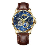 Marrom-dourado-azul