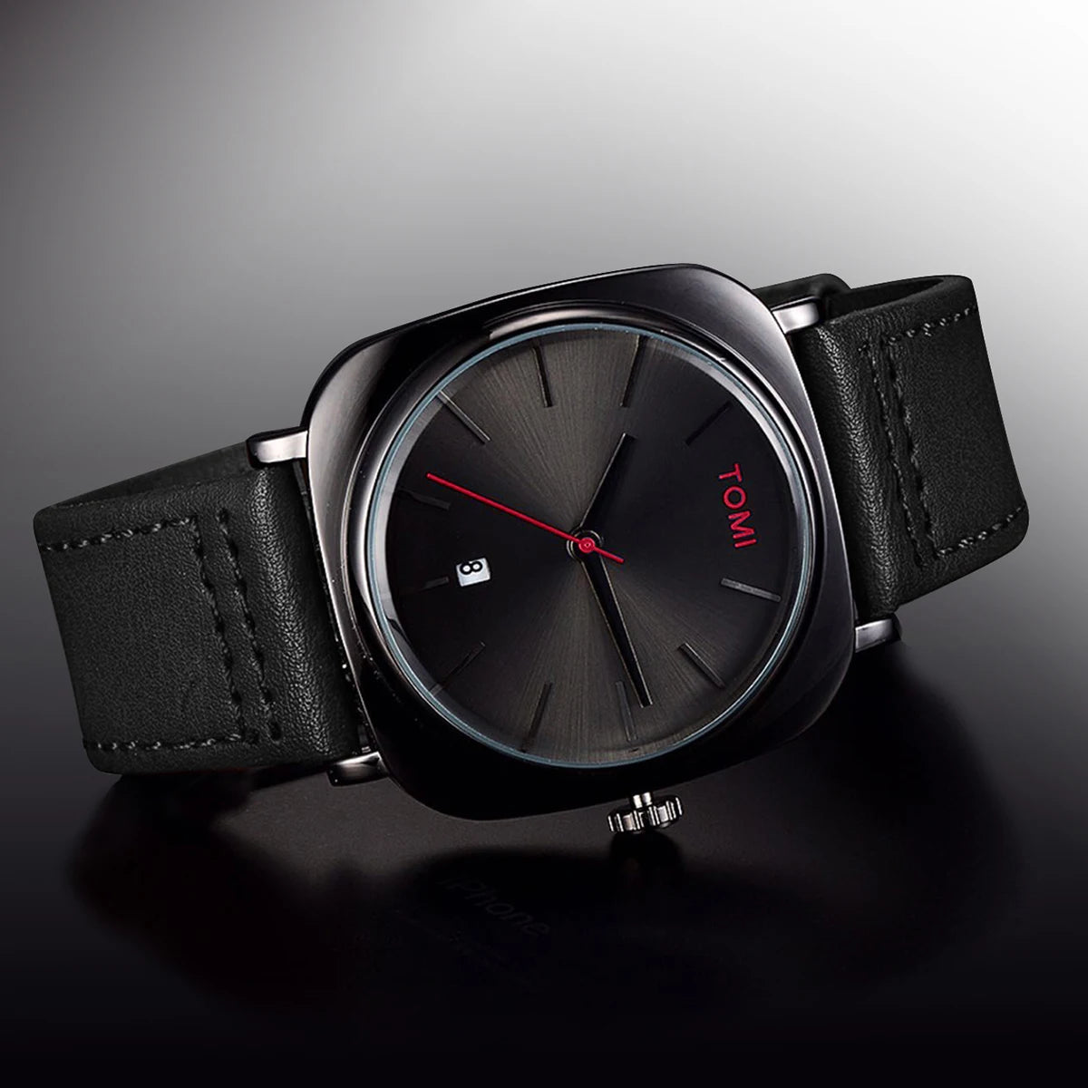 TOMI Men's Fashion Business Design Watch Square Small Disc Watch High Quality Minimalist Design Elegant Men's Watch Quartz Watch Usedleon