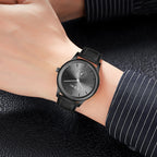 TOMI Fashion Men's Two Pin Half Belt Watch Casual and Minimalist Men's Quartz Watch Usedleon