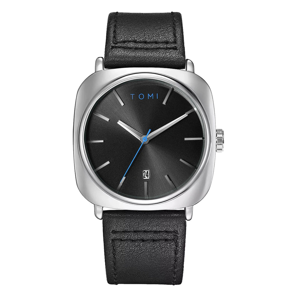 TOMI Men's Fashion Business Design Watch Square Small Disc Watch High Quality Minimalist Design Elegant Men's Watch Quartz Watch Usedleon