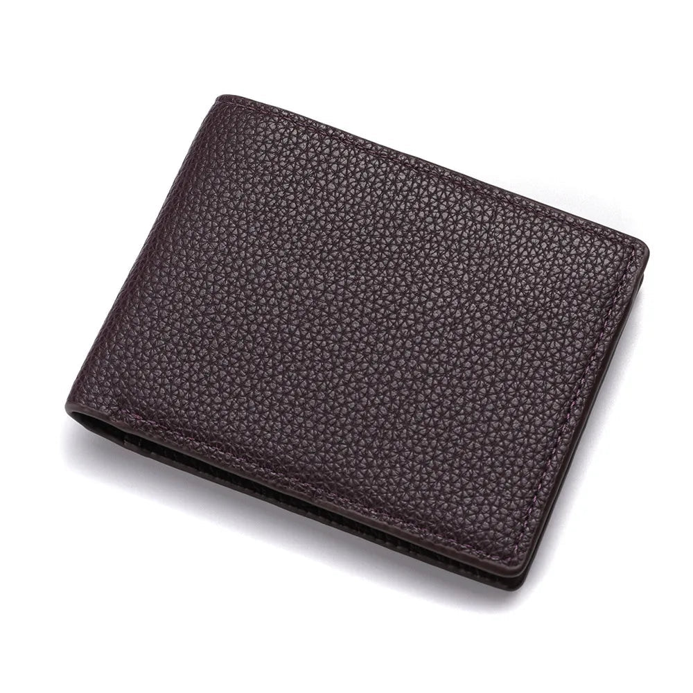 2025 New Wallet Men Short Dollar Clip Zipper Simple Soft Leather Lightweight Usedleon
