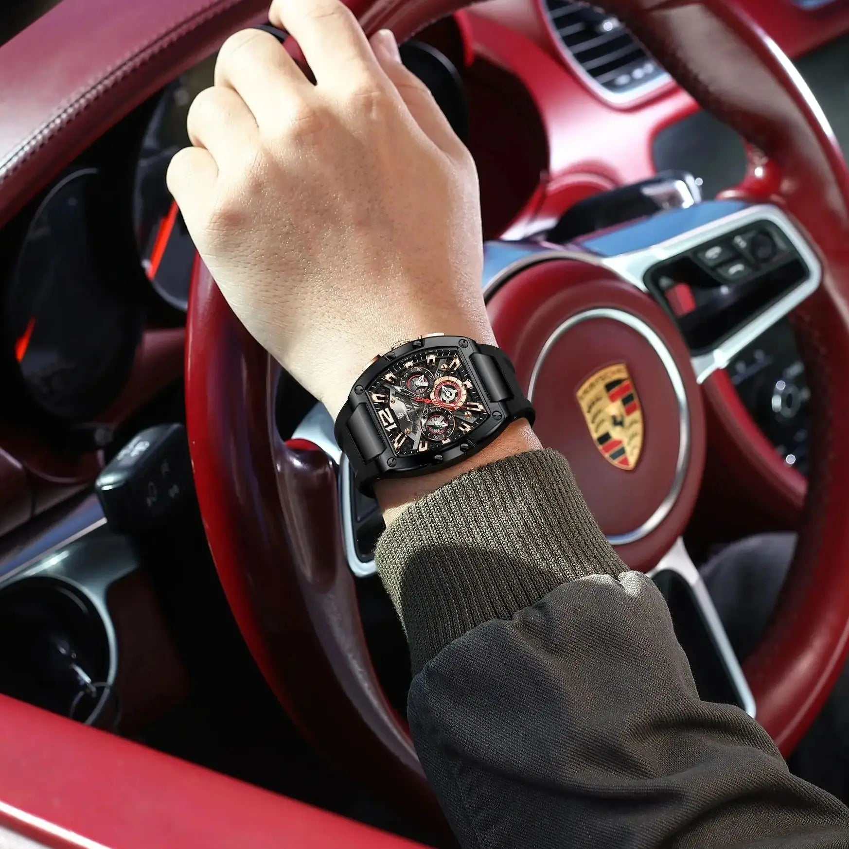 POEDAGAR Luxury Watches For Men Sport Casual Waterproof Luminous Date Man Wristwatch Chronograph Quartz Silicone Men Watch Reloj Usedleon