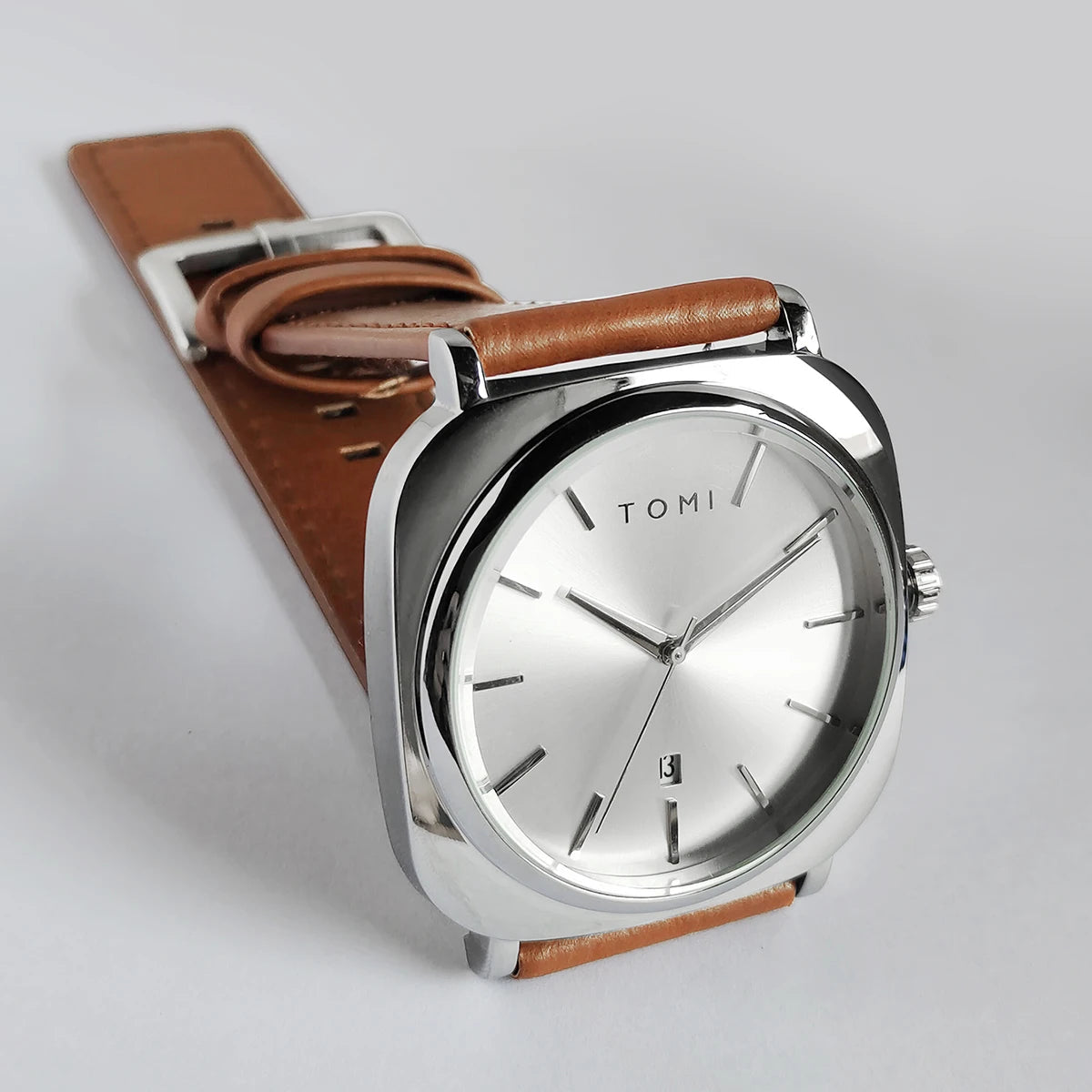 TOMI Men's Fashion Business Design Watch Square Small Disc Watch High Quality Minimalist Design Elegant Men's Watch Quartz Watch Usedleon