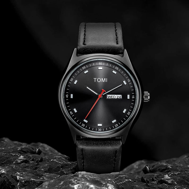 TOMI Minimalist Men's Watch Business Casual Men's And Women's Quartz Watch Fashionable And Versatile Calendar Quartz Watch Usedleon