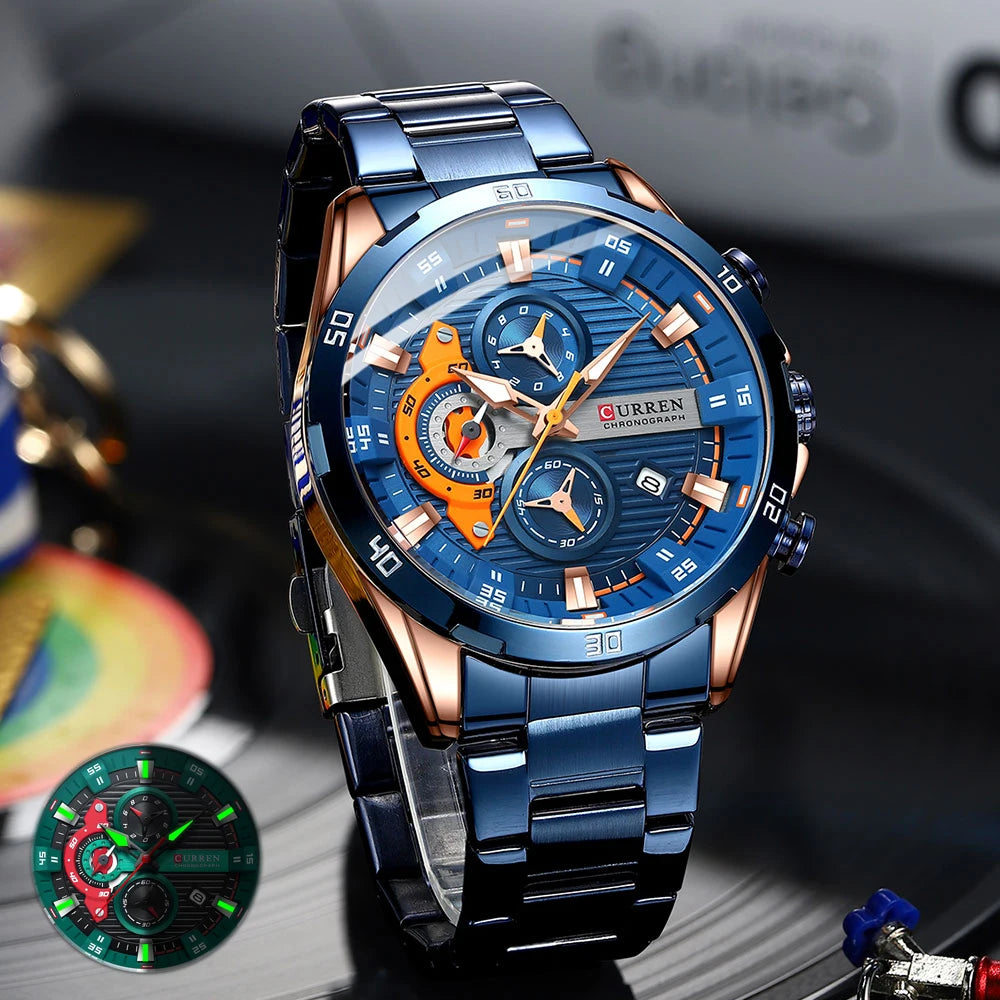 Relógio curren Chronograph -usedleon Usedleon