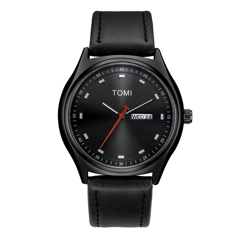 TOMI Minimalist Men's Watch Business Casual Men's And Women's Quartz Watch Fashionable And Versatile Calendar Quartz Watch Usedleon