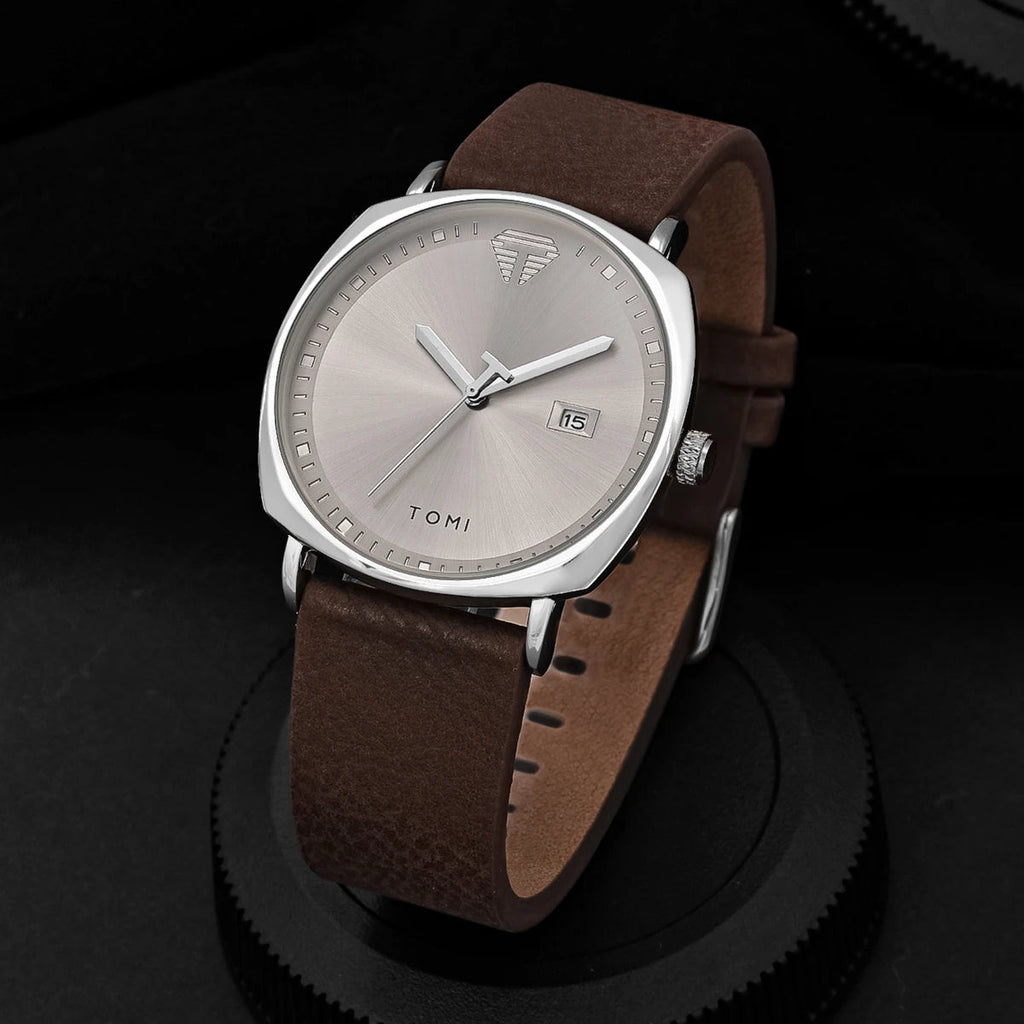 TOMI New 2PCS Luxury Business Men Watch Gift Box Set Simple and Casual Men Calendar Quartz Watch Pen Reloj Men Holiday Gift Usedleon