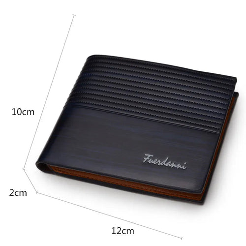 New Slim Short Men Wallets High Quality Luxury Card Holder Male Purse Retro Coin Pocket Photo Holder Men Wallets Usedleon