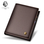 LAORENTOU Men Genuine Leather Wallet Small Card Holder Wallet Gift for Husband,  Boyfriend Usedleon