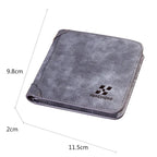 New Men Wallets Credit Card/ID Holder Vintage Brand Male Wallet High Quality PU Leather Photo Holder Foldable Short Men Purse Usedleon
