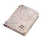 New Men Wallets Credit Card/ID Holder Vintage Brand Male Wallet High Quality PU Leather Photo Holder Foldable Short Men Purse Usedleon