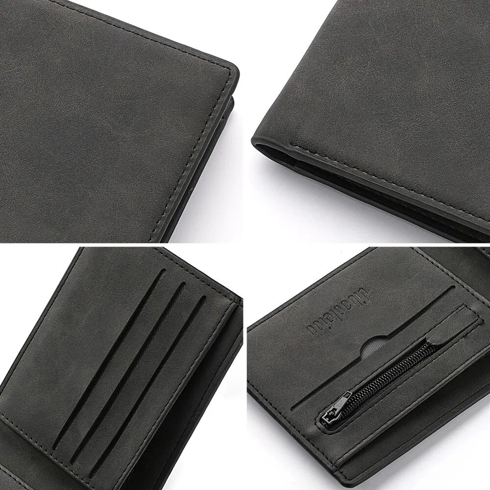 2025 New Wallet Men Short Dollar Clip Zipper Simple Soft Leather Lightweight Usedleon