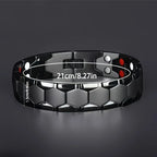 1pc men's magnetic titanium alloy bracelet - Ideal Father's Day gift, detachable hexagonal wide magnetic bead bracelet Usedleon