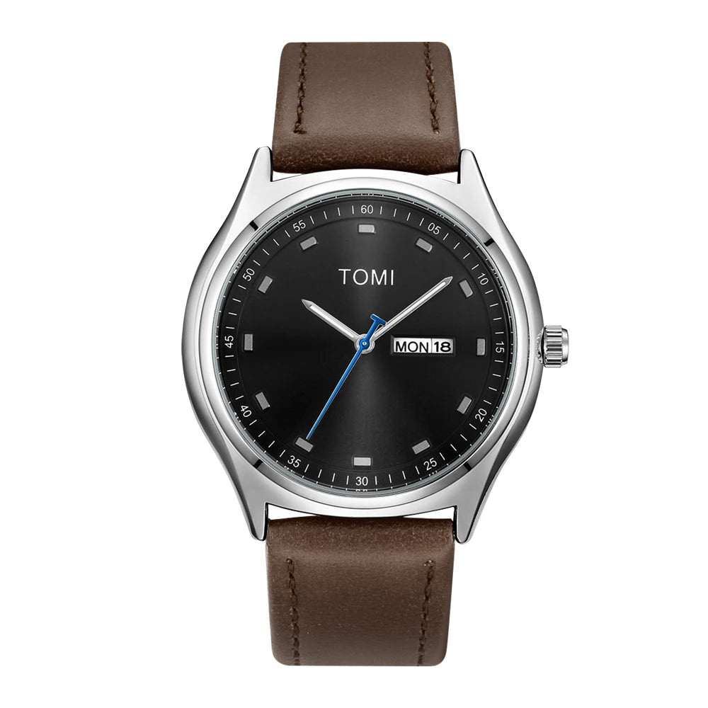 TOMI Minimalist Men's Watch Business Casual Men's And Women's Quartz Watch Fashionable And Versatile Calendar Quartz Watch Usedleon
