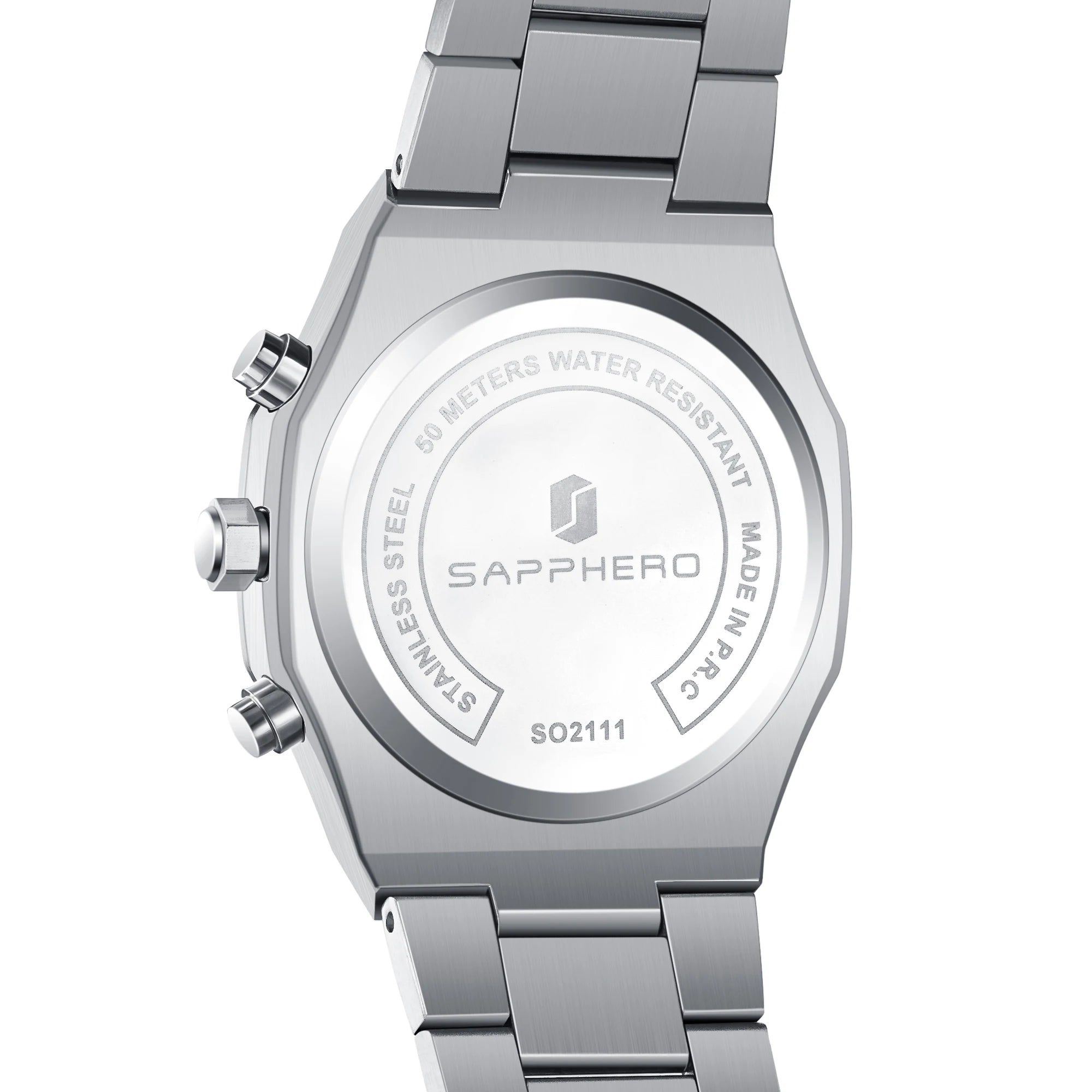 SAPPHERO Men's watch Stainless steel Waterproof men's watch Chronograph Business men's watch best gift clock Usedleon