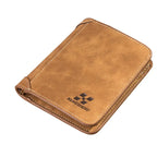 New Men Wallets Credit Card/ID Holder Vintage Brand Male Wallet High Quality PU Leather Photo Holder Foldable Short Men Purse Usedleon