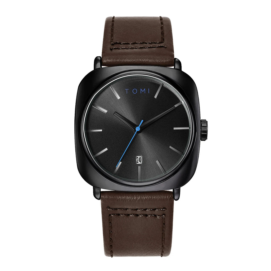 TOMI Men's Fashion Business Design Watch Square Small Disc Watch High Quality Minimalist Design Elegant Men's Watch Quartz Watch Usedleon