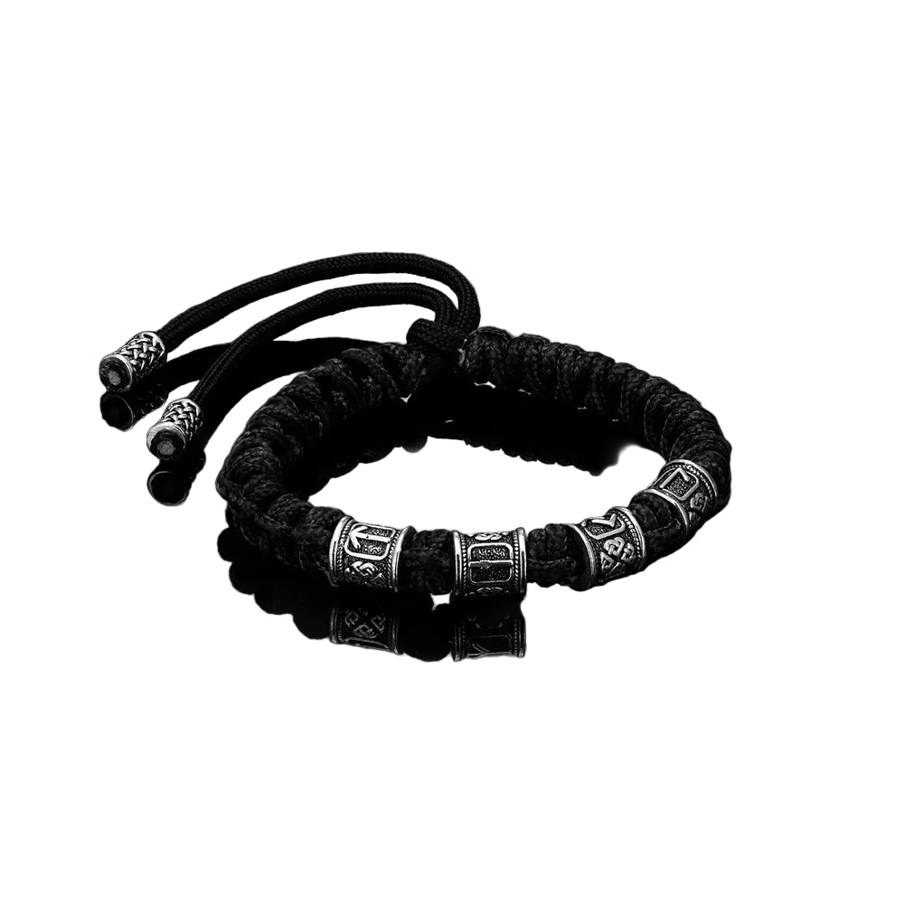 Norse Runes Beads Bracelet Men Vikings Accessories Braided Survival Paracord Rope Wristband Handmade Outdoor Amulet Bangle homme Usedleon