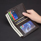 LAORENTOU Men Genuine Leather Wallet Small Card Holder Wallet Gift for Husband,  Boyfriend Usedleon