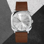 TOMI Men's Fashion Business Design Watch Square Small Disc Watch High Quality Minimalist Design Elegant Men's Watch Quartz Watch Usedleon