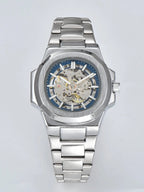 LONGLUX HOT SALE automatic mechanical men watch wholesale no logo waterproof skeleton business  stainless steel gift watch Usedleon